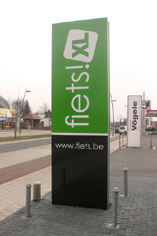 reclamezuil Fiets! onverlicht